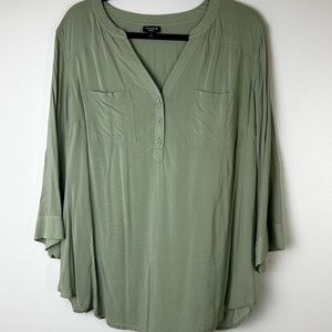 Torrid Size 2 Sage Green Blouse